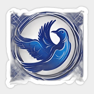 Blue Phoenix Rising Artwork No. 945 Sticker